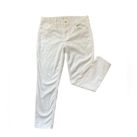 White House Black Market Denim - Y7- Girlfriend fit size 12 WHBM White Women’s High-Rise Slim Jeans